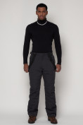 Купить Полукомбинезон брюки горнолыжные мужские черного цвета 2284Ch, фото 13