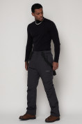 Купить Полукомбинезон брюки горнолыжные мужские черного цвета 2284Ch, фото 14