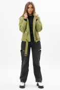 Купить Косуха кожаная женская зеленого цвета 228Z, фото 11