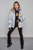 Купить Горнолыжная куртка женская зимняя бирюзового цвета 2302-1Br, фото 10