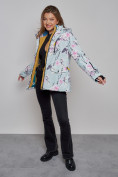 Купить Горнолыжная куртка женская зимняя бирюзового цвета 2302-1Br, фото 11