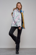 Купить Горнолыжная куртка женская зимняя бирюзового цвета 2302-1Br, фото 12