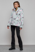 Купить Горнолыжная куртка женская зимняя бирюзового цвета 2302-1Br, фото 15