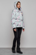 Купить Горнолыжная куртка женская зимняя бирюзового цвета 2302-1Br, фото 20