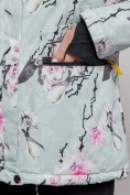 Купить Горнолыжная куртка женская зимняя бирюзового цвета 2302-1Br, фото 6