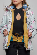 Купить Горнолыжная куртка женская зимняя бирюзового цвета 2302-1Br, фото 8