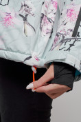 Купить Горнолыжная куртка женская зимняя бирюзового цвета 2302-1Br, фото 9
