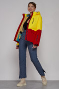 Купить Горнолыжная куртка женская зимняя желтого цвета 2302-1J, фото 12
