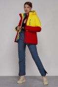 Купить Горнолыжная куртка женская зимняя желтого цвета 2302-1J, фото 14