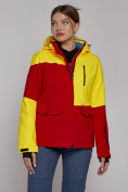 Купить Горнолыжная куртка женская зимняя желтого цвета 2302-1J, фото 2