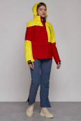 Купить Горнолыжная куртка женская зимняя желтого цвета 2302-1J, фото 9