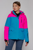 Купить Горнолыжная куртка женская зимняя розового цвета 2302-1R