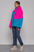 Купить Горнолыжная куртка женская зимняя розового цвета 2302-1R, фото 10