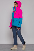 Купить Горнолыжная куртка женская зимняя розового цвета 2302-1R, фото 13