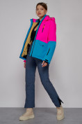 Купить Горнолыжная куртка женская зимняя розового цвета 2302-1R, фото 6