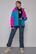 Купить Горнолыжная куртка женская зимняя розового цвета 2302-1R, фото 7