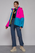 Купить Горнолыжная куртка женская зимняя розового цвета 2302-1R, фото 8