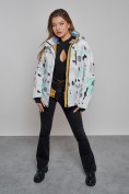 Купить Горнолыжная куртка женская зимняя серого цвета 2302-1Sr, фото 10