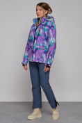 Купить Горнолыжная куртка женская зимняя фиолетового цвета 2302-2F, фото 10