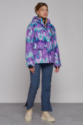 Купить Горнолыжная куртка женская зимняя фиолетового цвета 2302-2F, фото 11