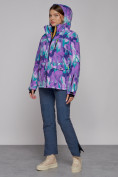 Купить Горнолыжная куртка женская зимняя фиолетового цвета 2302-2F, фото 13