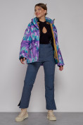 Купить Горнолыжная куртка женская зимняя фиолетового цвета 2302-2F, фото 6
