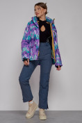 Купить Горнолыжная куртка женская зимняя фиолетового цвета 2302-2F, фото 8
