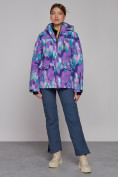 Купить Горнолыжная куртка женская зимняя фиолетового цвета 2302-2F, фото 9