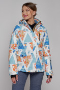 Купить Горнолыжная куртка женская зимняя голубого цвета 2302-2Gl