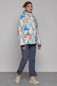 Купить Горнолыжная куртка женская зимняя голубого цвета 2302-2Gl, фото 11
