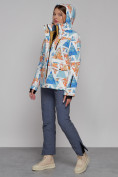 Купить Горнолыжная куртка женская зимняя голубого цвета 2302-2Gl, фото 13