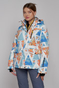 Купить Горнолыжная куртка женская зимняя голубого цвета 2302-2Gl, фото 2