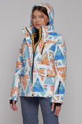 Купить Горнолыжная куртка женская зимняя голубого цвета 2302-2Gl, фото 3