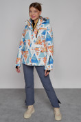 Купить Горнолыжная куртка женская зимняя голубого цвета 2302-2Gl, фото 5