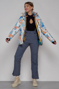 Купить Горнолыжная куртка женская зимняя голубого цвета 2302-2Gl, фото 6
