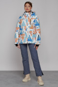 Купить Горнолыжная куртка женская зимняя голубого цвета 2302-2Gl, фото 9