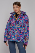 Купить Горнолыжная куртка женская зимняя синего цвета 2302-2S