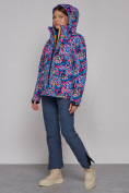 Купить Горнолыжная куртка женская зимняя синего цвета 2302-2S, фото 13