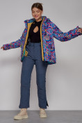 Купить Горнолыжная куртка женская зимняя синего цвета 2302-2S, фото 7