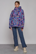 Купить Горнолыжная куртка женская зимняя синего цвета 2302-2S, фото 9