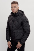 Купить Куртка классическая стеганная мужская черного цвета 2303Ch, фото 11