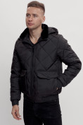 Купить Куртка классическая стеганная мужская черного цвета 2303Ch, фото 13