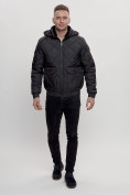 Купить Куртка классическая стеганная мужская черного цвета 2303Ch, фото 4