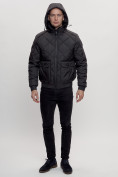Купить Куртка классическая стеганная мужская черного цвета 2303Ch, фото 9