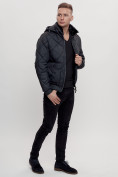 Купить Куртка классическая стеганная мужская темно-синего цвета 2303TS, фото 3