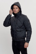 Купить Куртка классическая стеганная мужская темно-синего цвета 2303TS, фото 9