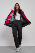Купить Горнолыжная куртка женская зимняя черного цвета 2305Ch, фото 10