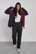 Купить Горнолыжная куртка женская зимняя черного цвета 2305Ch, фото 9