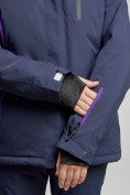 Купить Горнолыжная куртка женская зимняя темно-синего цвета 2305TS, фото 5