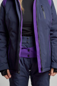 Купить Горнолыжная куртка женская зимняя темно-синего цвета 2305TS, фото 7